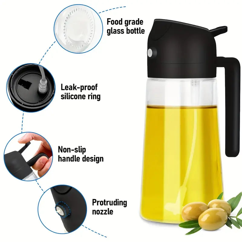 The Olio™ | 2 in 1 Glass Oil Dispenser Bottle